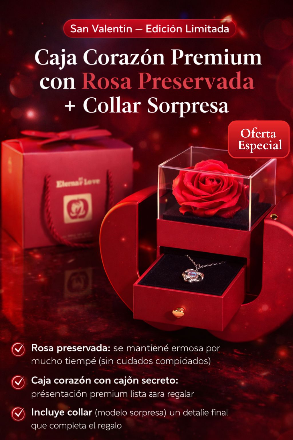 Collar Rosa Eterna
